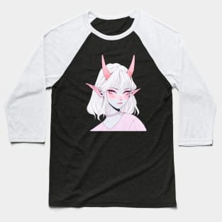 Cute Demon Girl Baseball T-Shirt